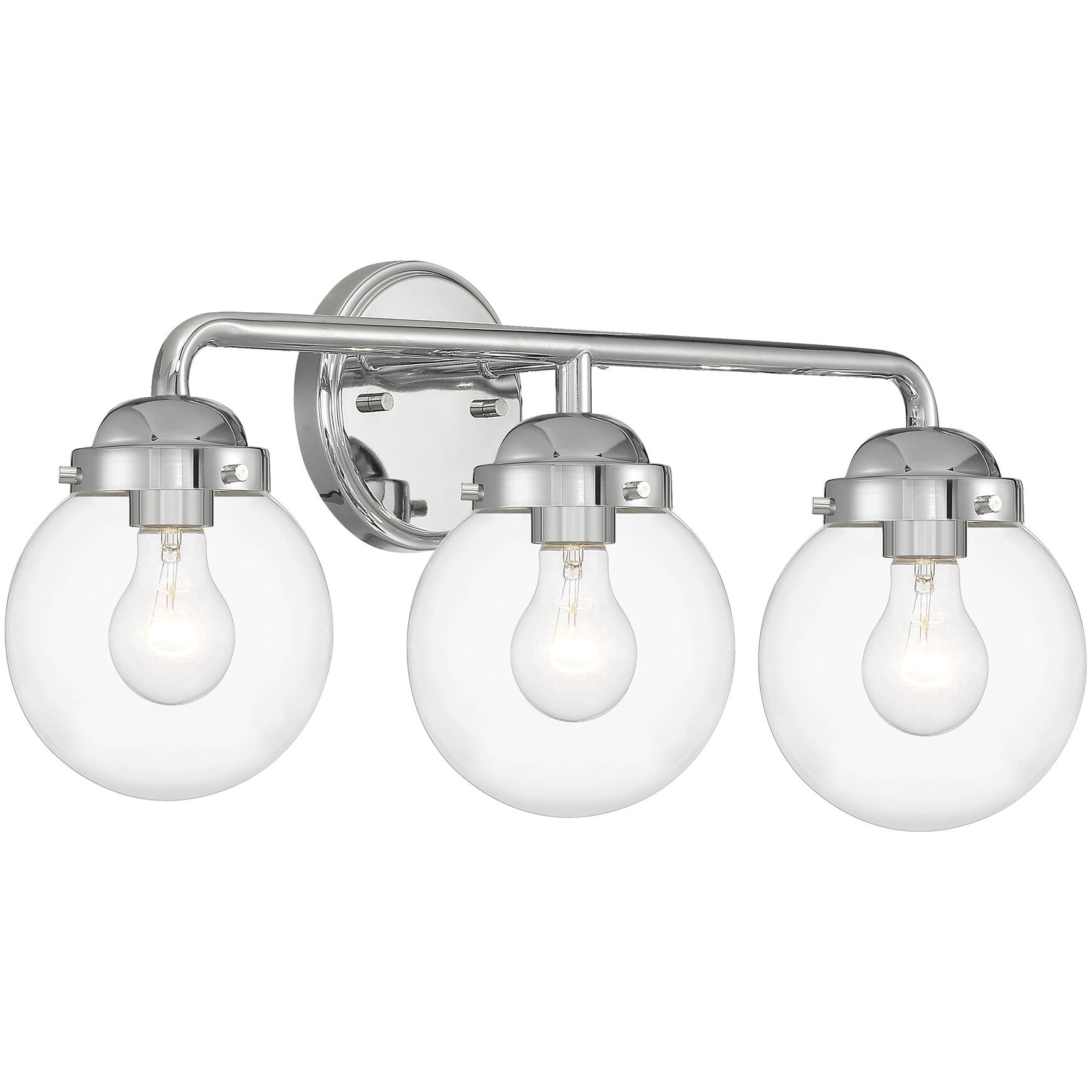 Knoll 3 Light 24 inch Chrome Vanity Light Wall Light